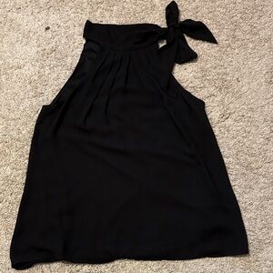 Express Black Tie-Shoulder Halter Camisole Top